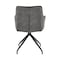 Armen Living Noah Dining Room Accent Chair in Charcoal Fabric and Black Metal Legs LCNHCHCHA - alternate 7